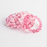 Gem Cut Lucite Bracelet Stack