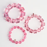 Gem Cut Lucite Bracelet Stack