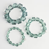 Gem Cut Lucite Bracelet Stack