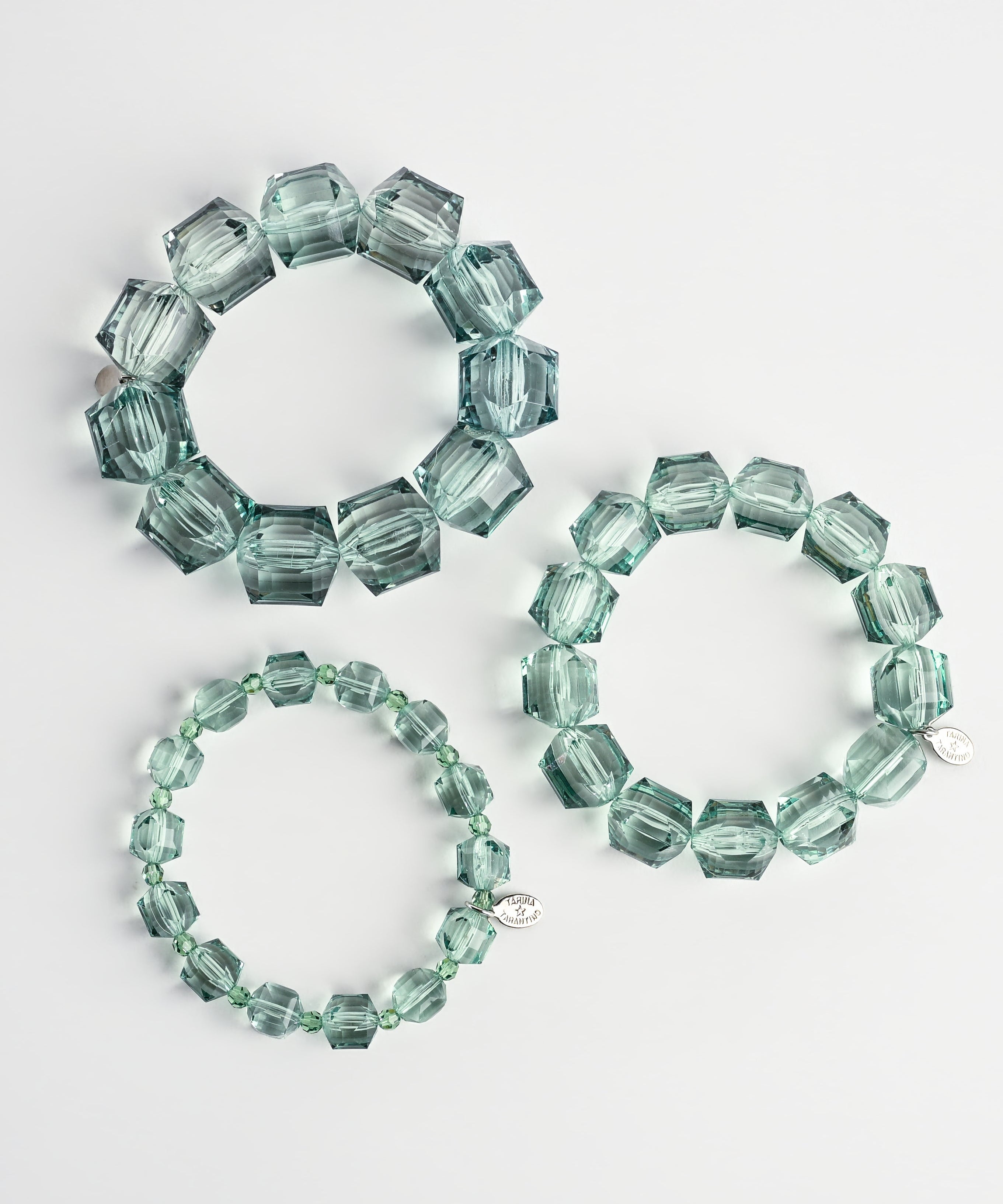 Gem Cut Lucite Bracelet Stack