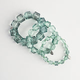 Gem Cut Lucite Bracelet Stack