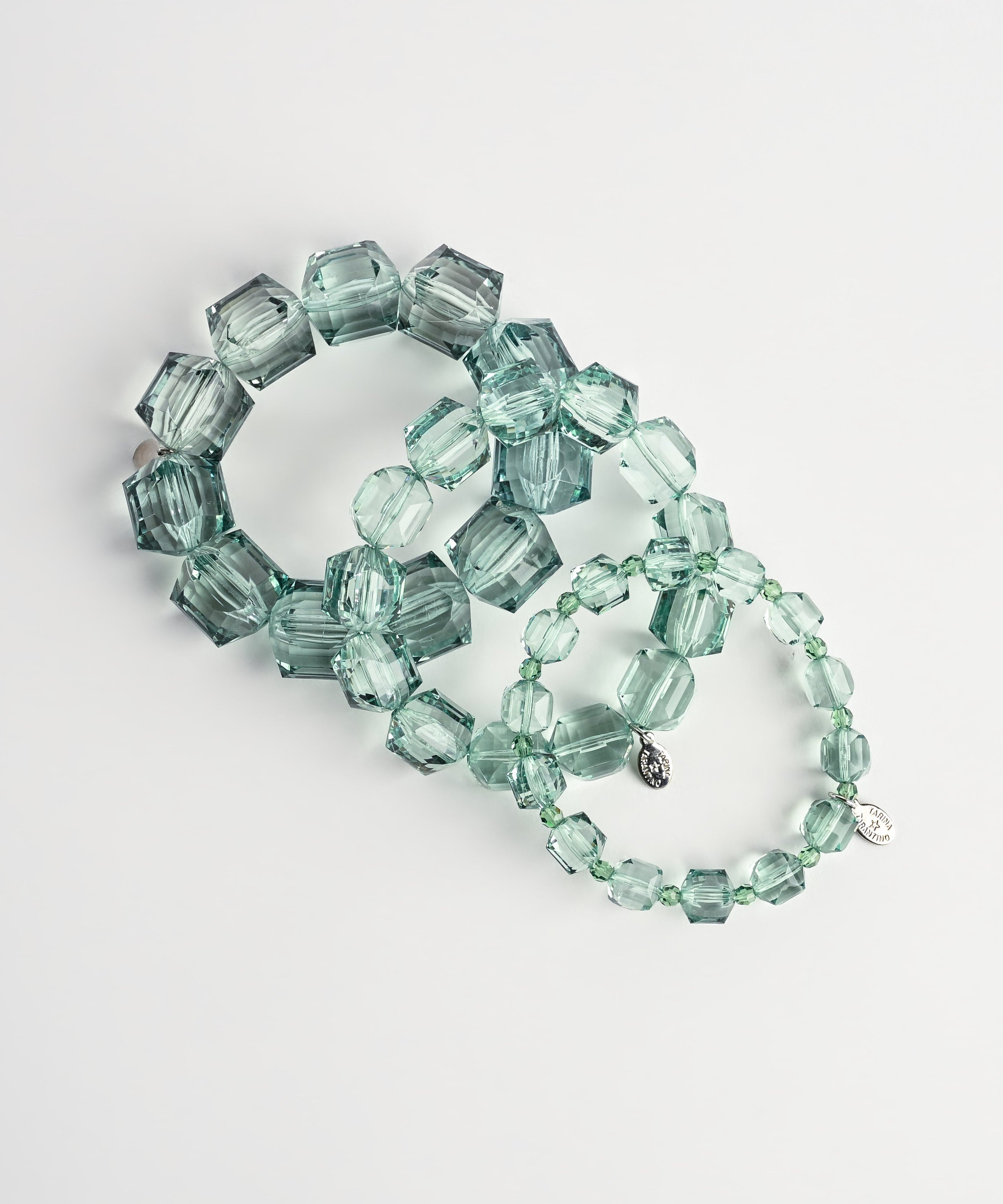 Gem Cut Lucite Bracelet Stack