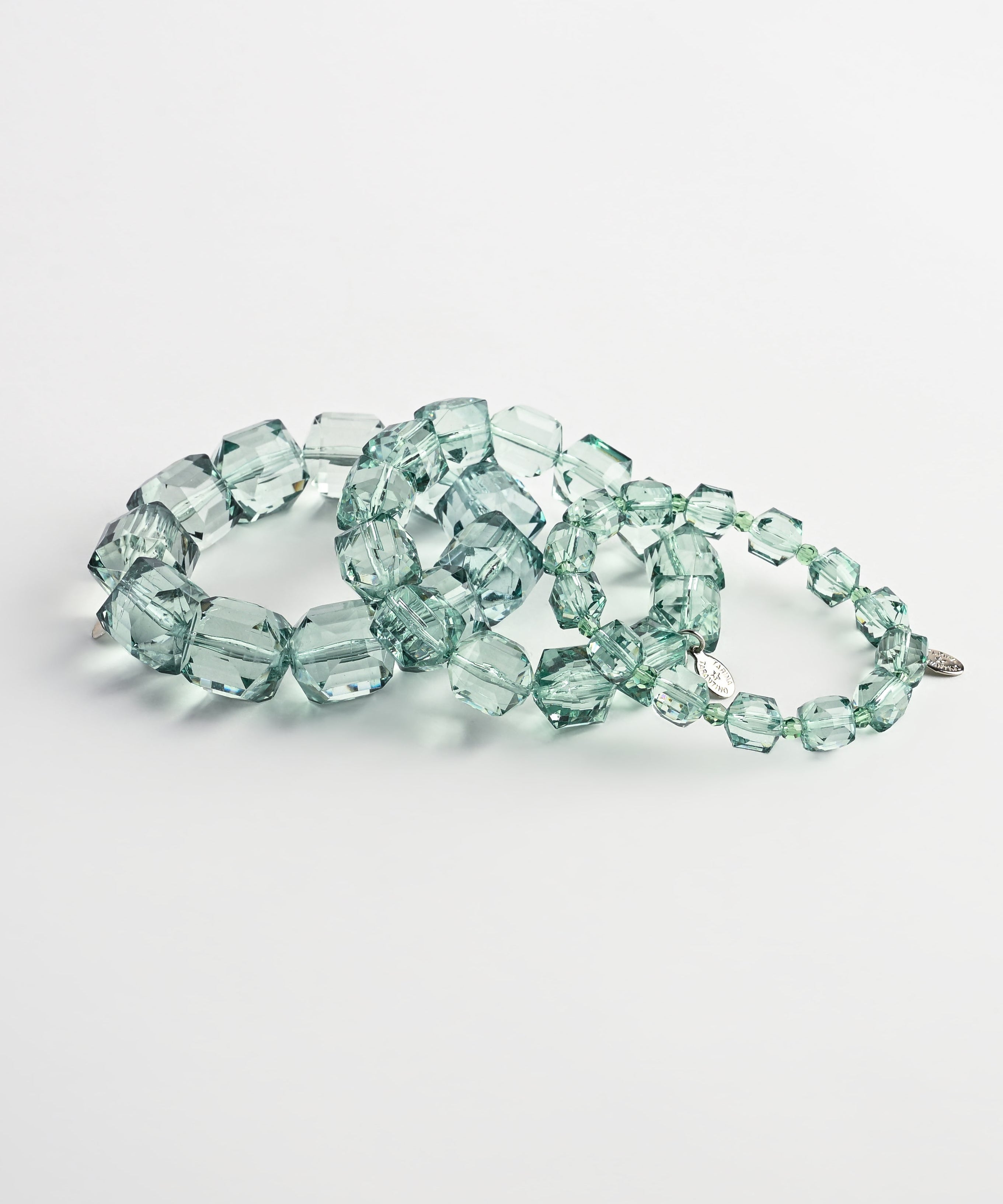 Gem Cut Lucite Bracelet Stack