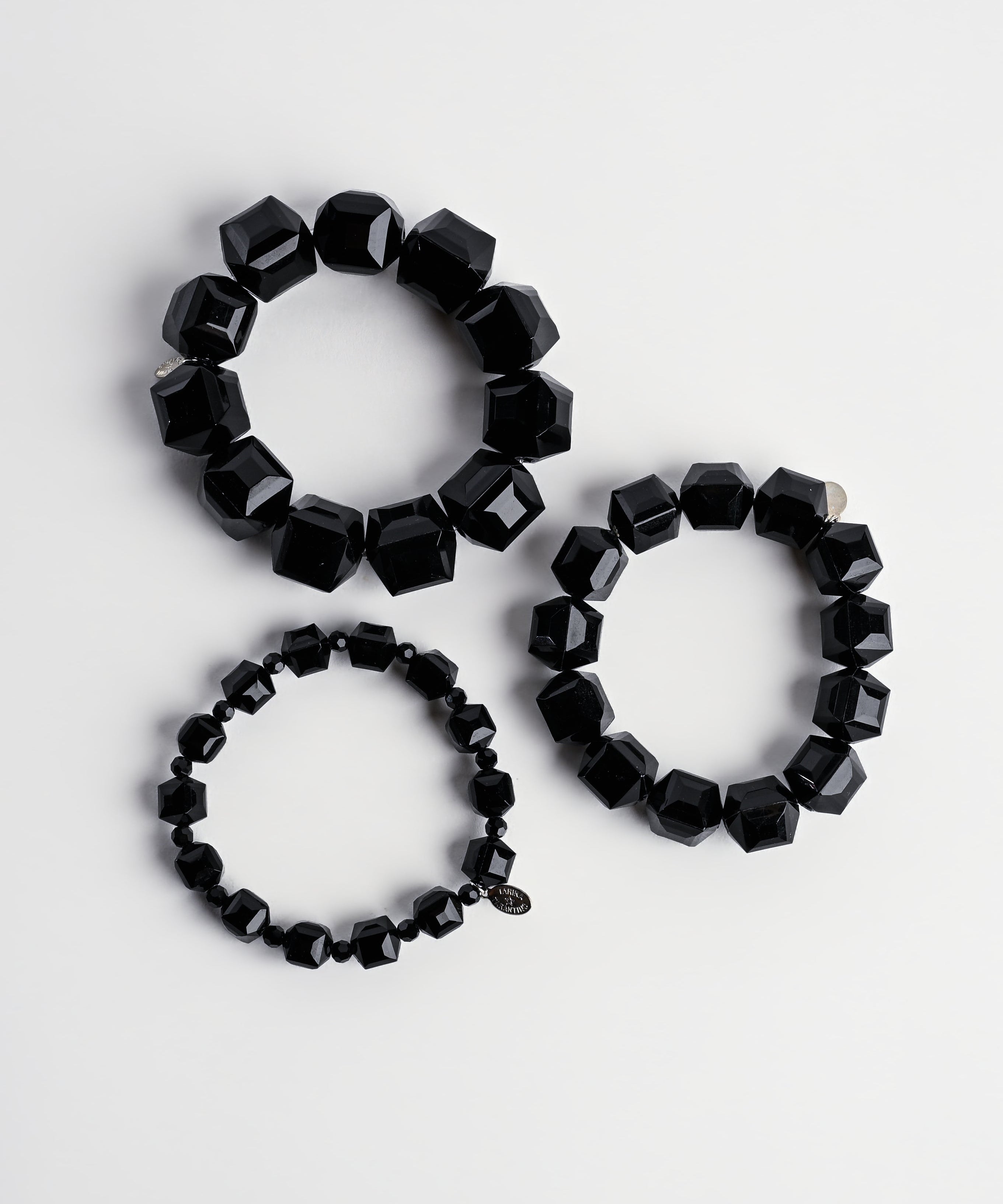 Gem Cut Lucite Bracelet Stack