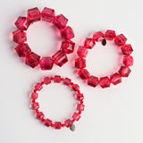 Gem Cut Lucite Bracelet Stack