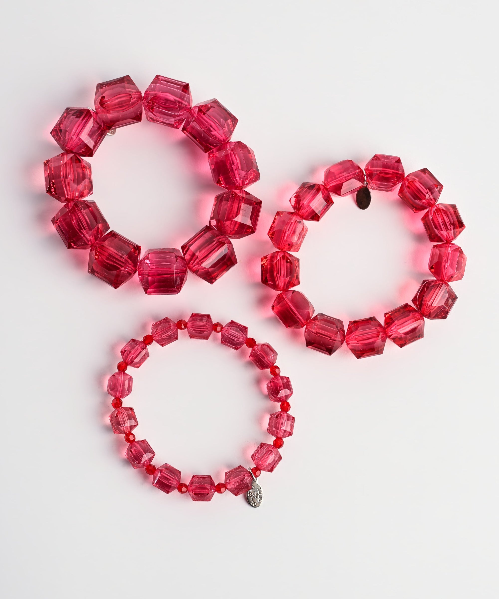 Gem Cut Lucite Bracelet Stack