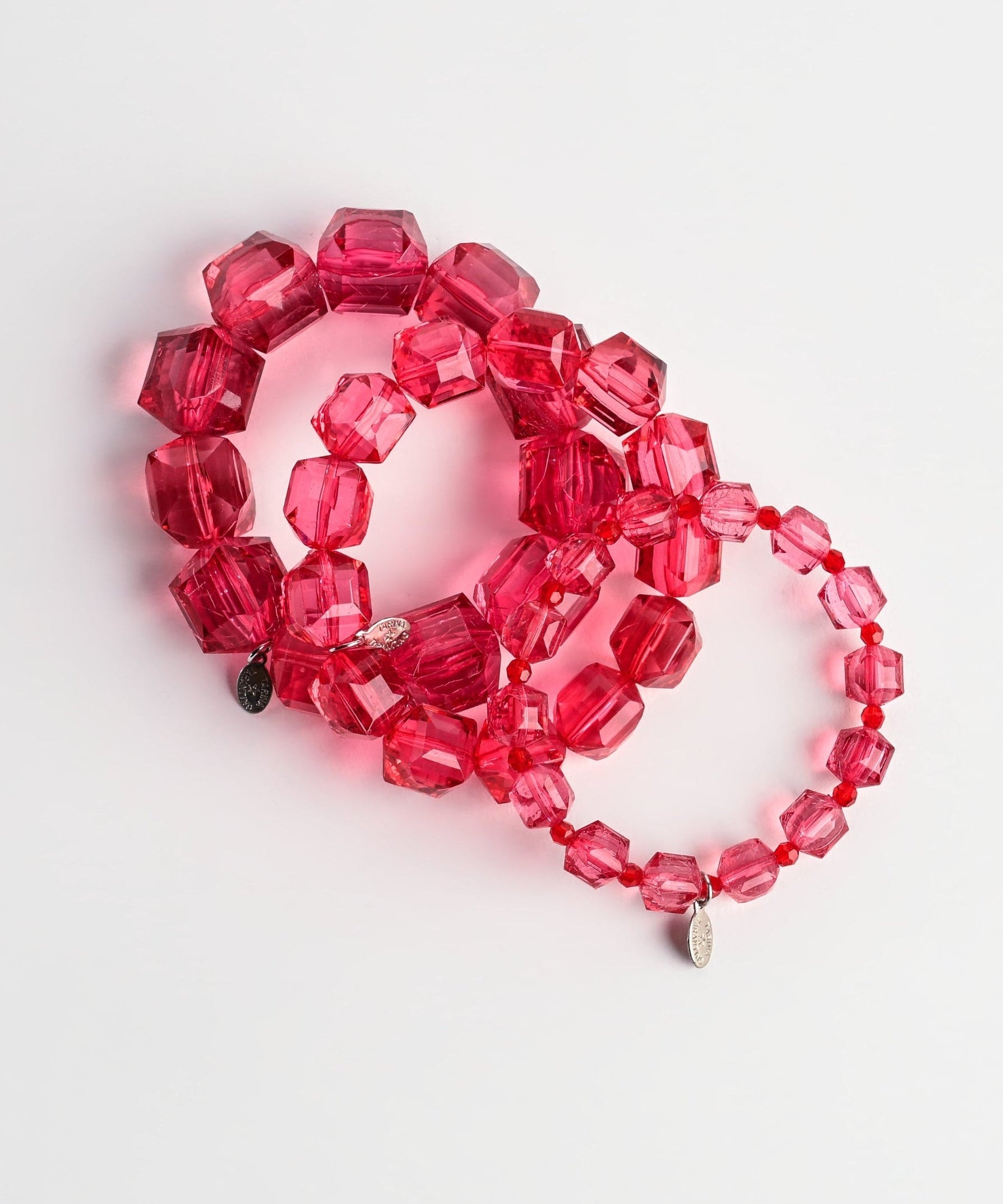 Gem Cut Lucite Bracelet Stack