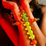 Hardcore Neon Cross Necklace