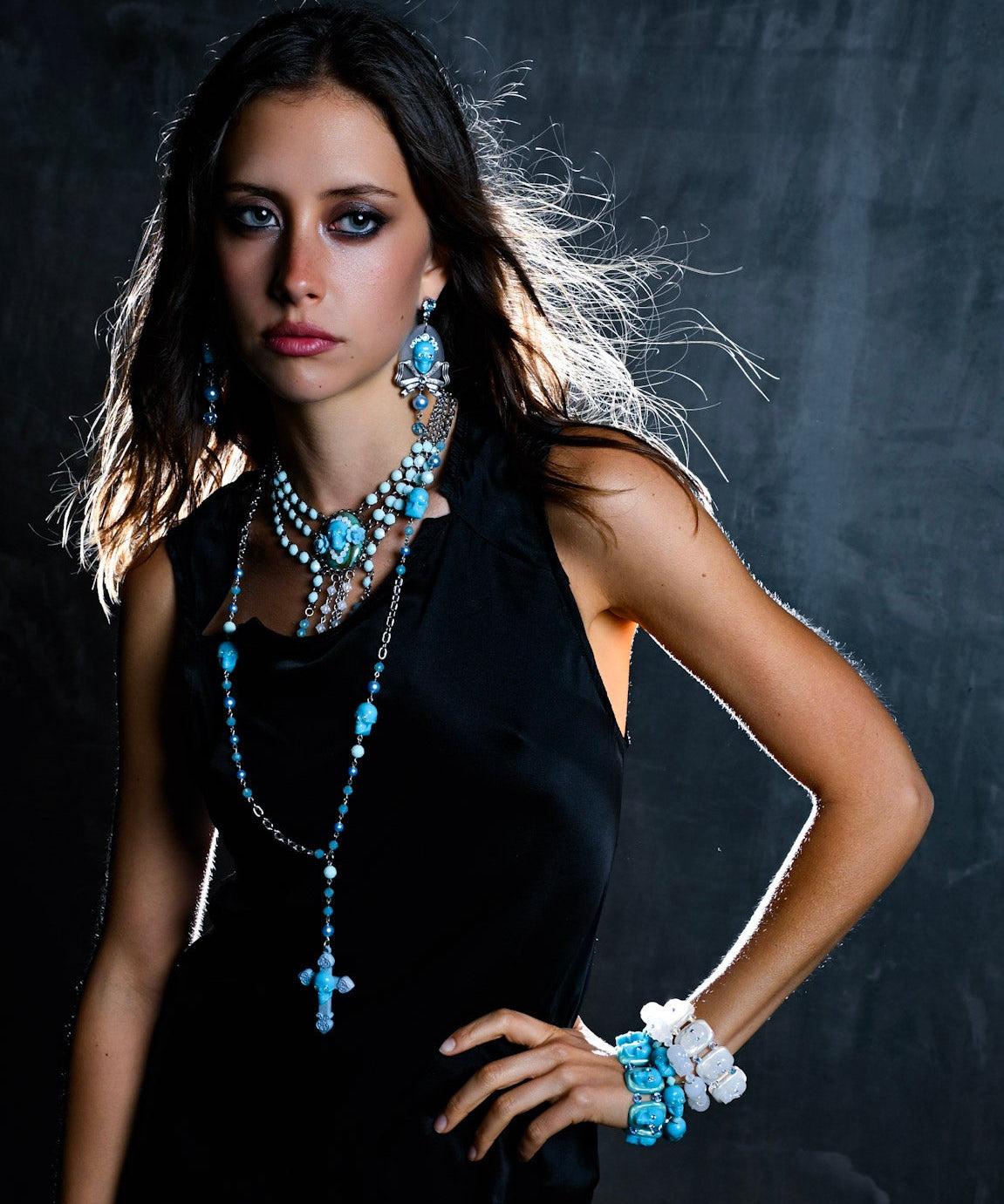 Skull Rosary Necklace