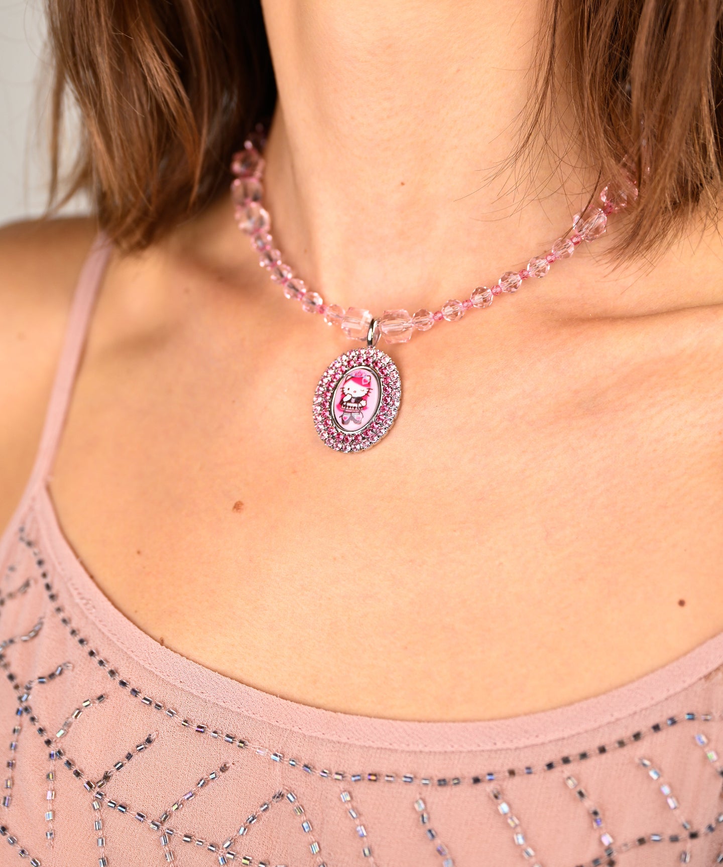 CRYSTAL KITTY NECKLACE
