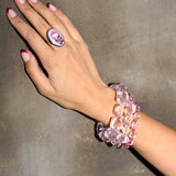 GEM CUT LUCITE BRACELET STACK