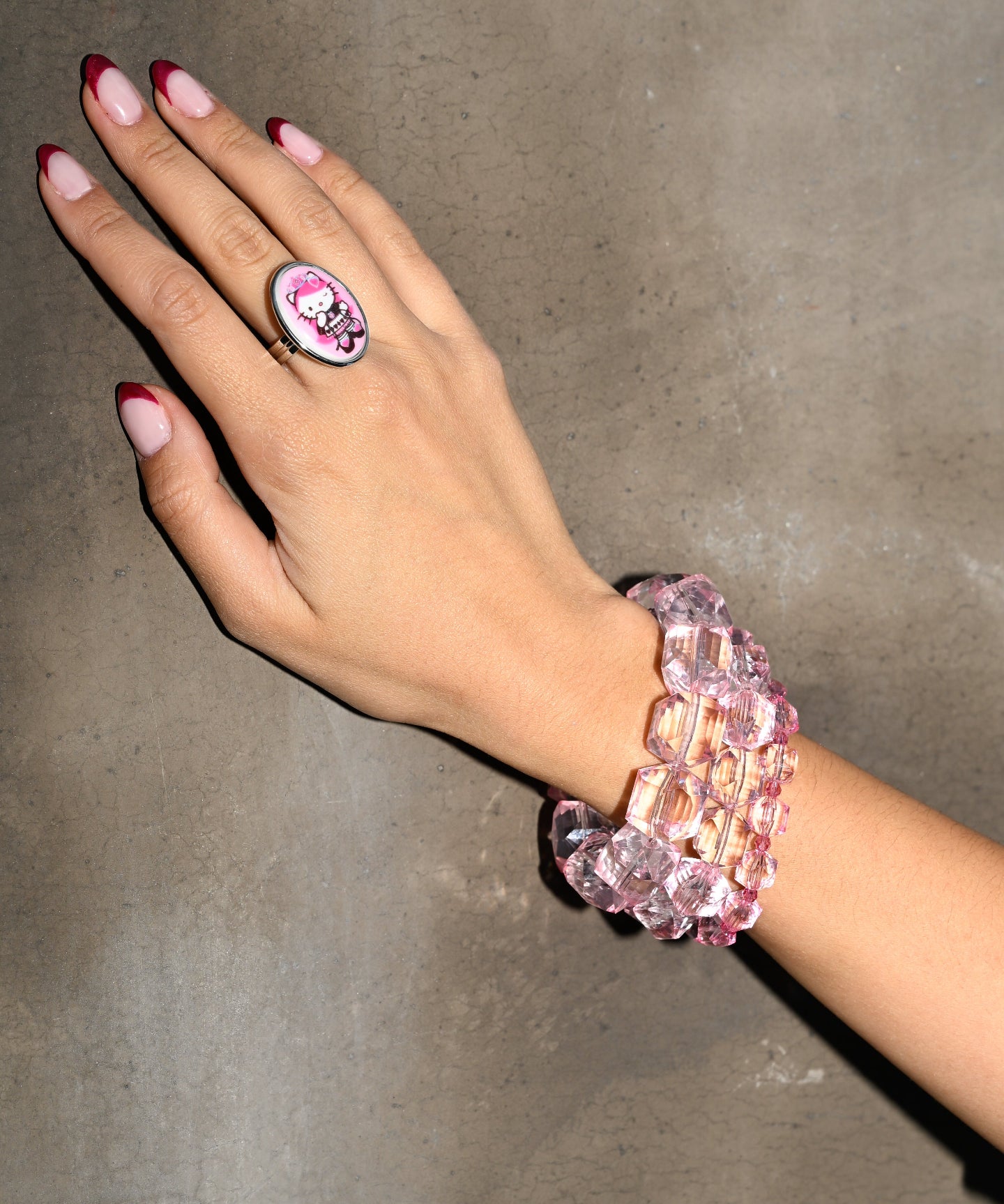 GEM CUT LUCITE BRACELET STACK