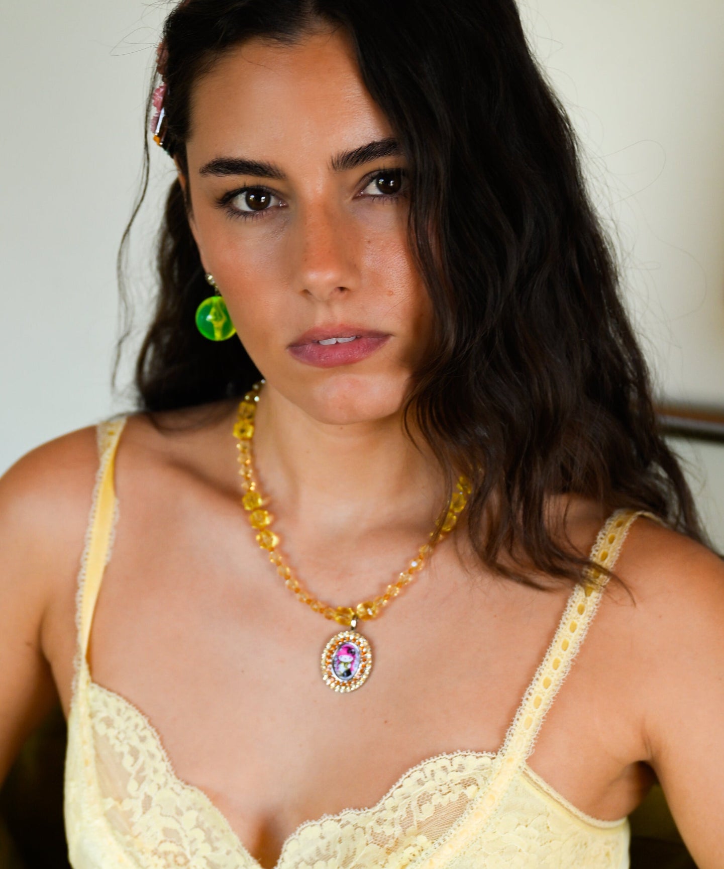 CRYSTAL KITTY NECKLACE