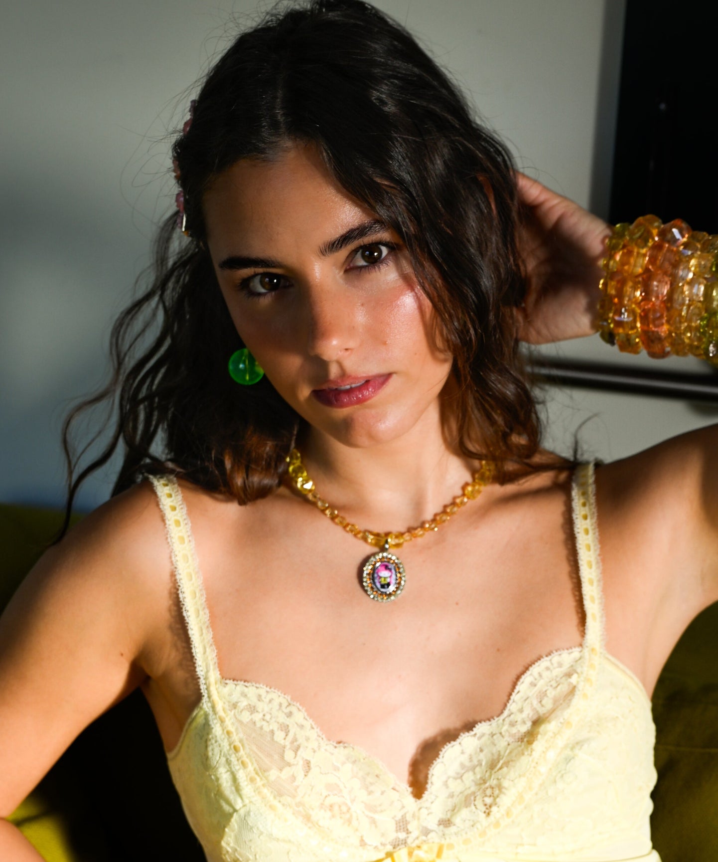 CRYSTAL KITTY NECKLACE
