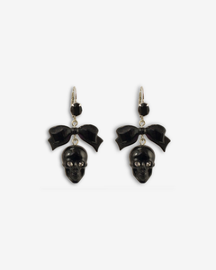 SKULL BOW EARRINGS