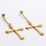 Cross Heart Earrings