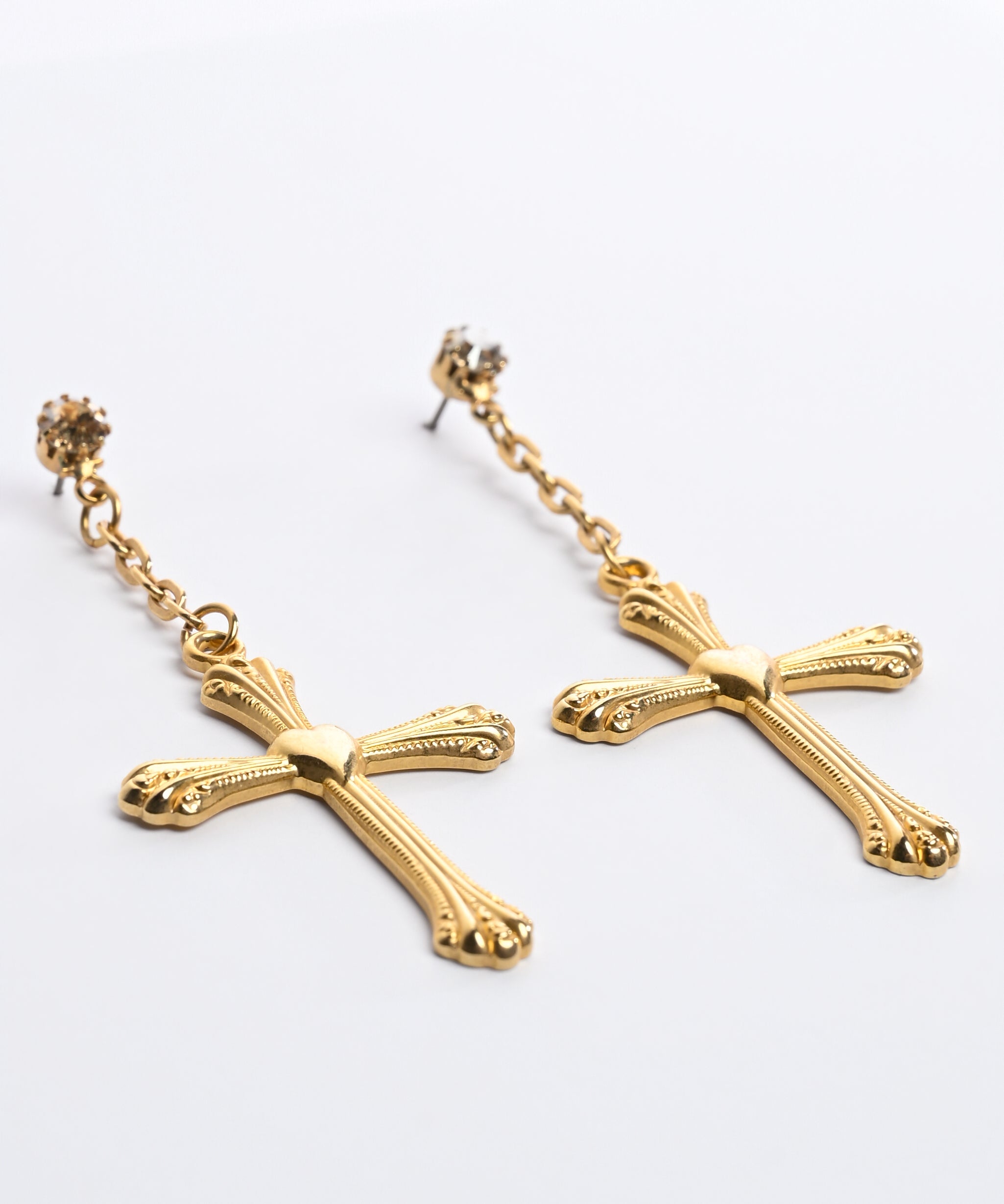Cross Heart Earrings