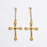 Cross Heart Earrings