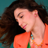 PINWHEEL FLOWER EARRINGS