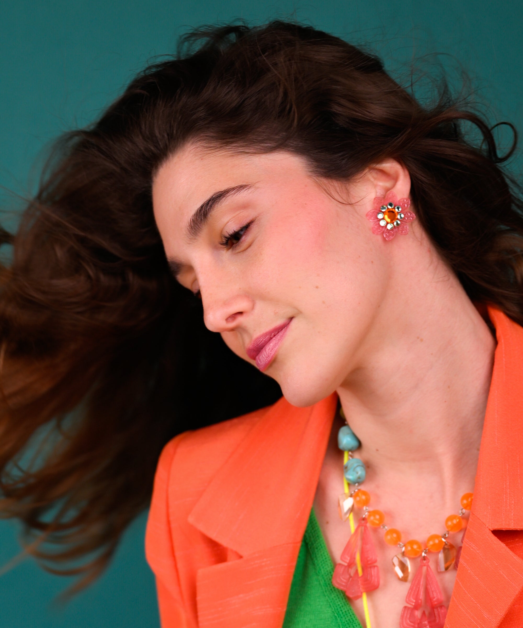 Pinwheel Flower Earrings