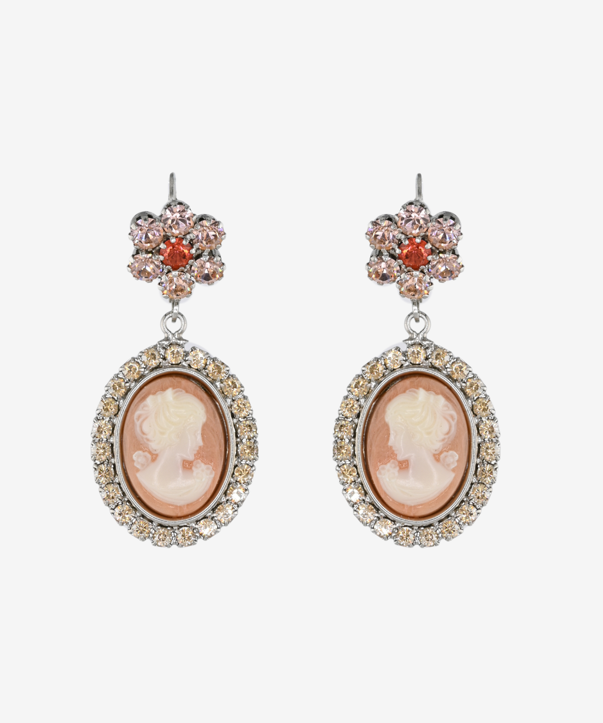 CAMEO FLOWER EARRINGS