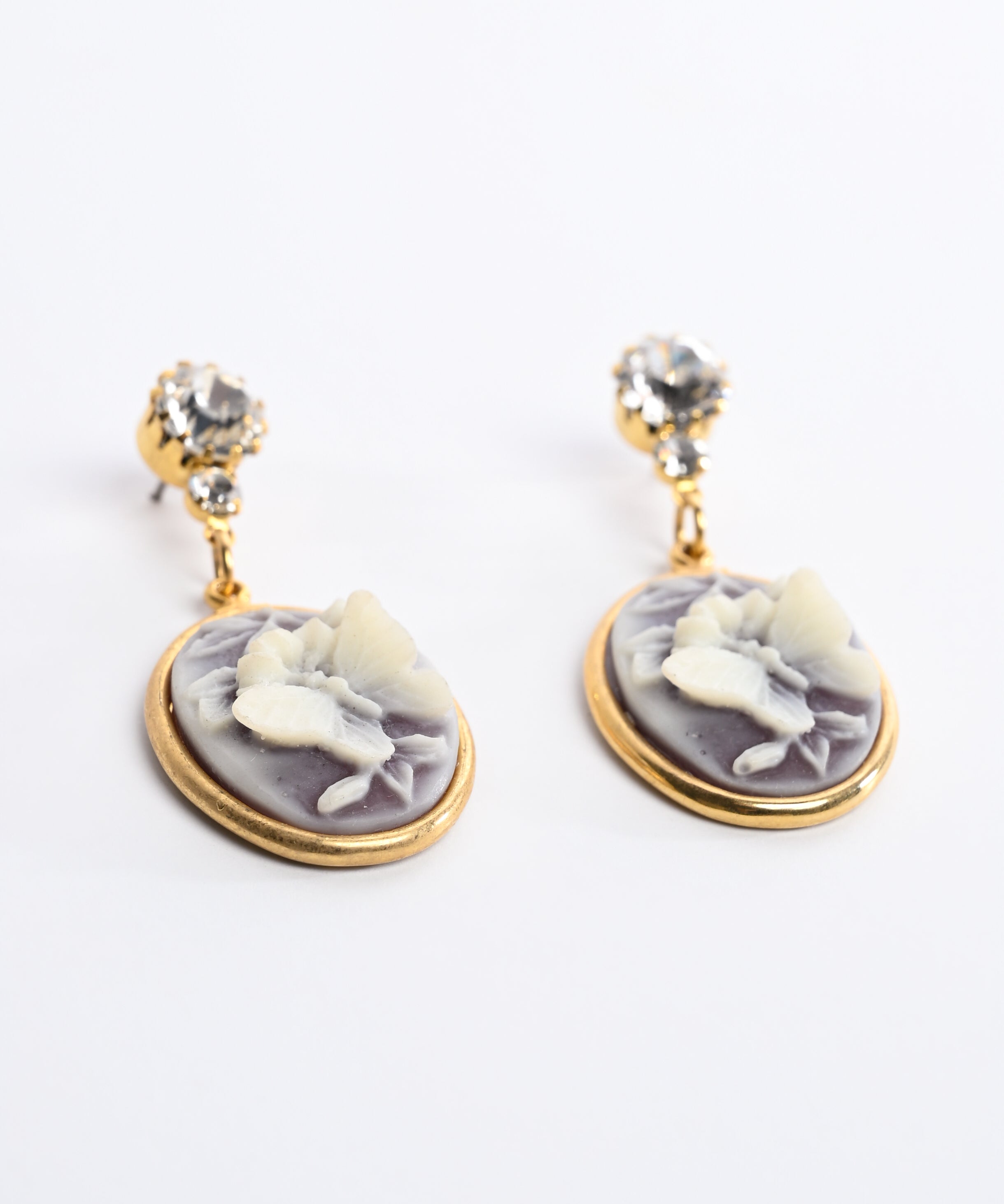 Butterfly Cameo Earrings