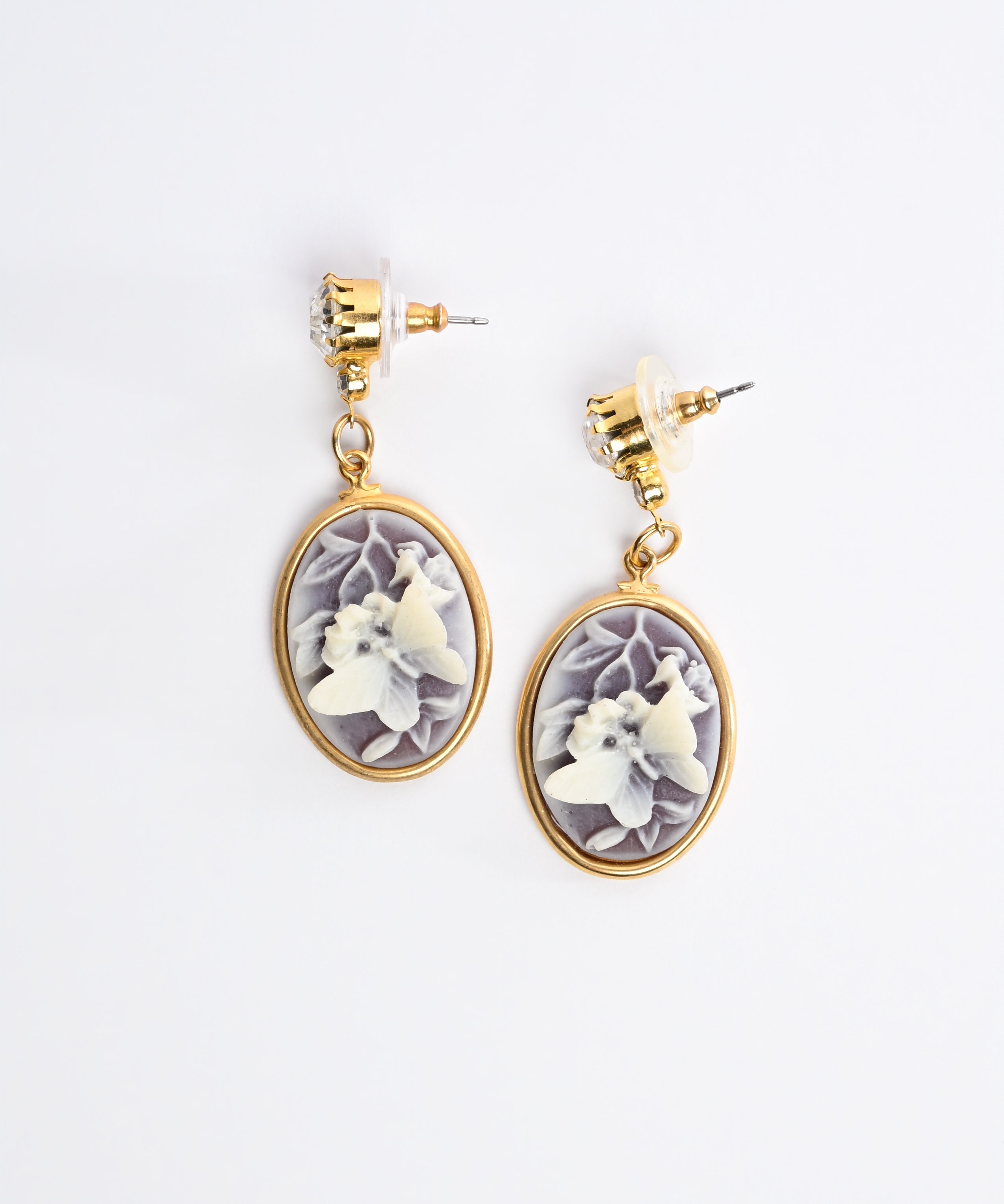 Butterfly Cameo Earrings