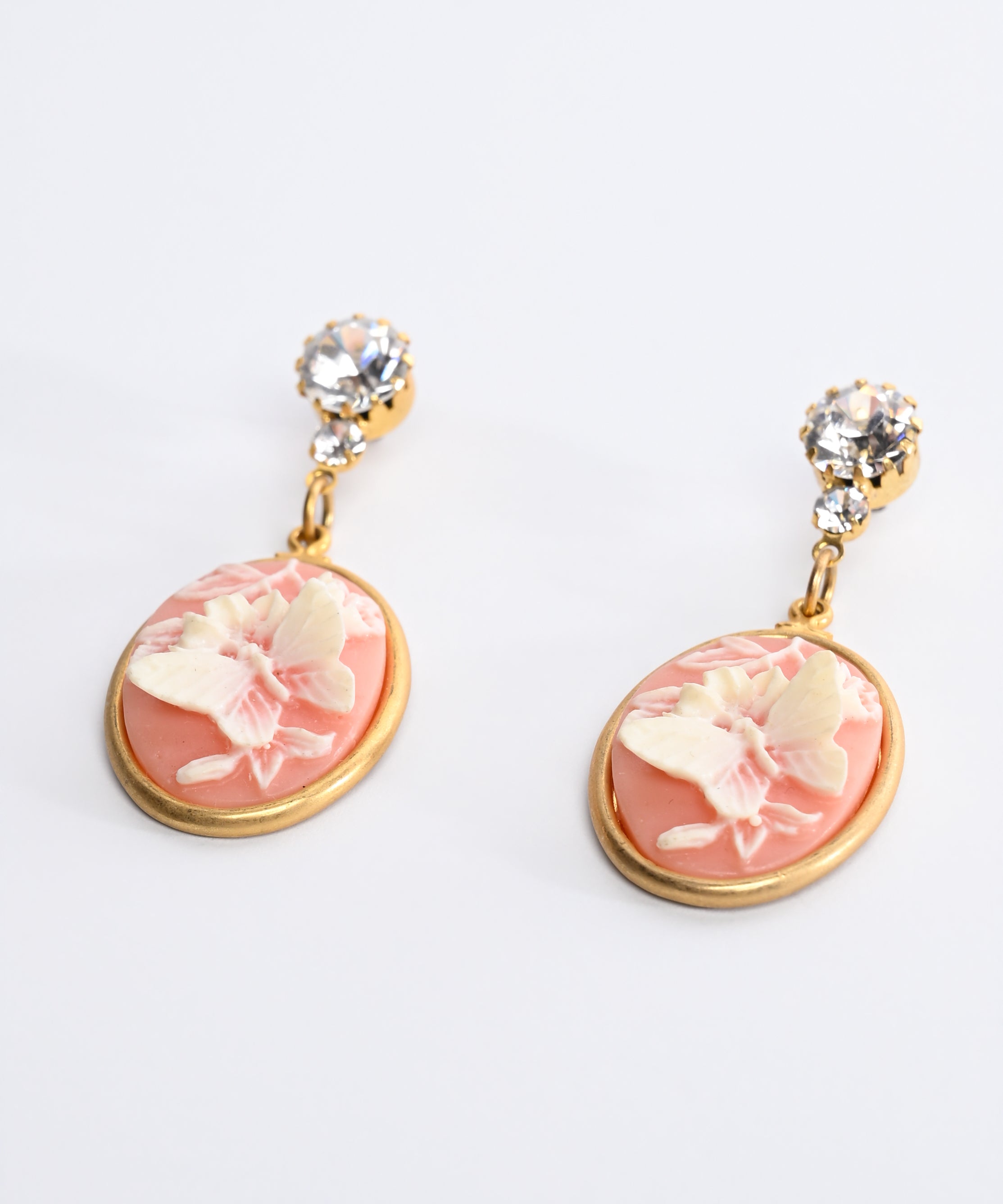 Butterfly Cameo Earrings