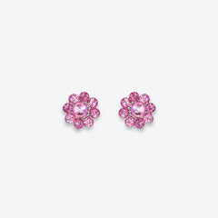 CRYSTAL FLOWER EARRINGS SMALL