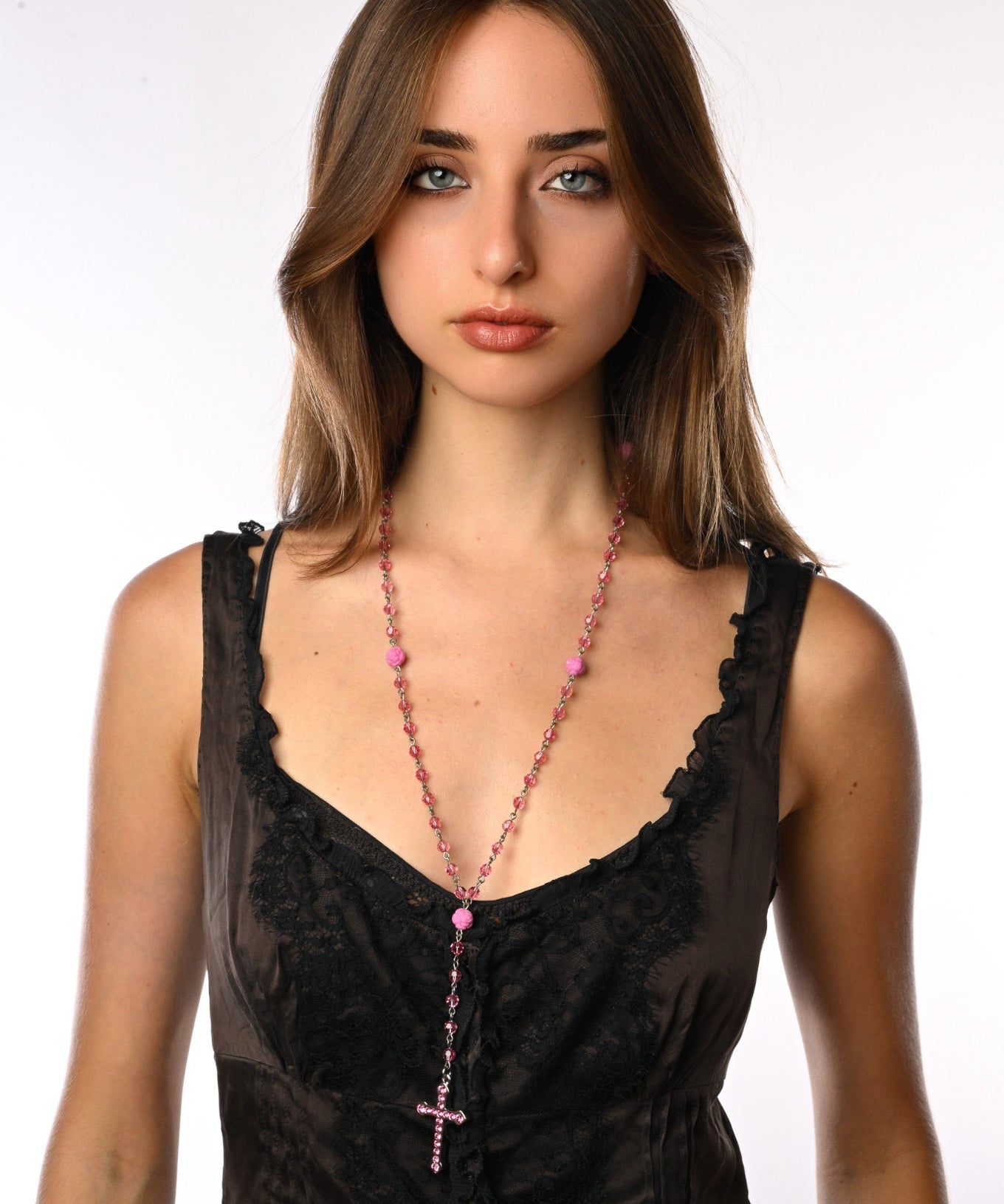 Crystal Rosary Necklace
