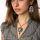 Filigree Heart Skull Necklace