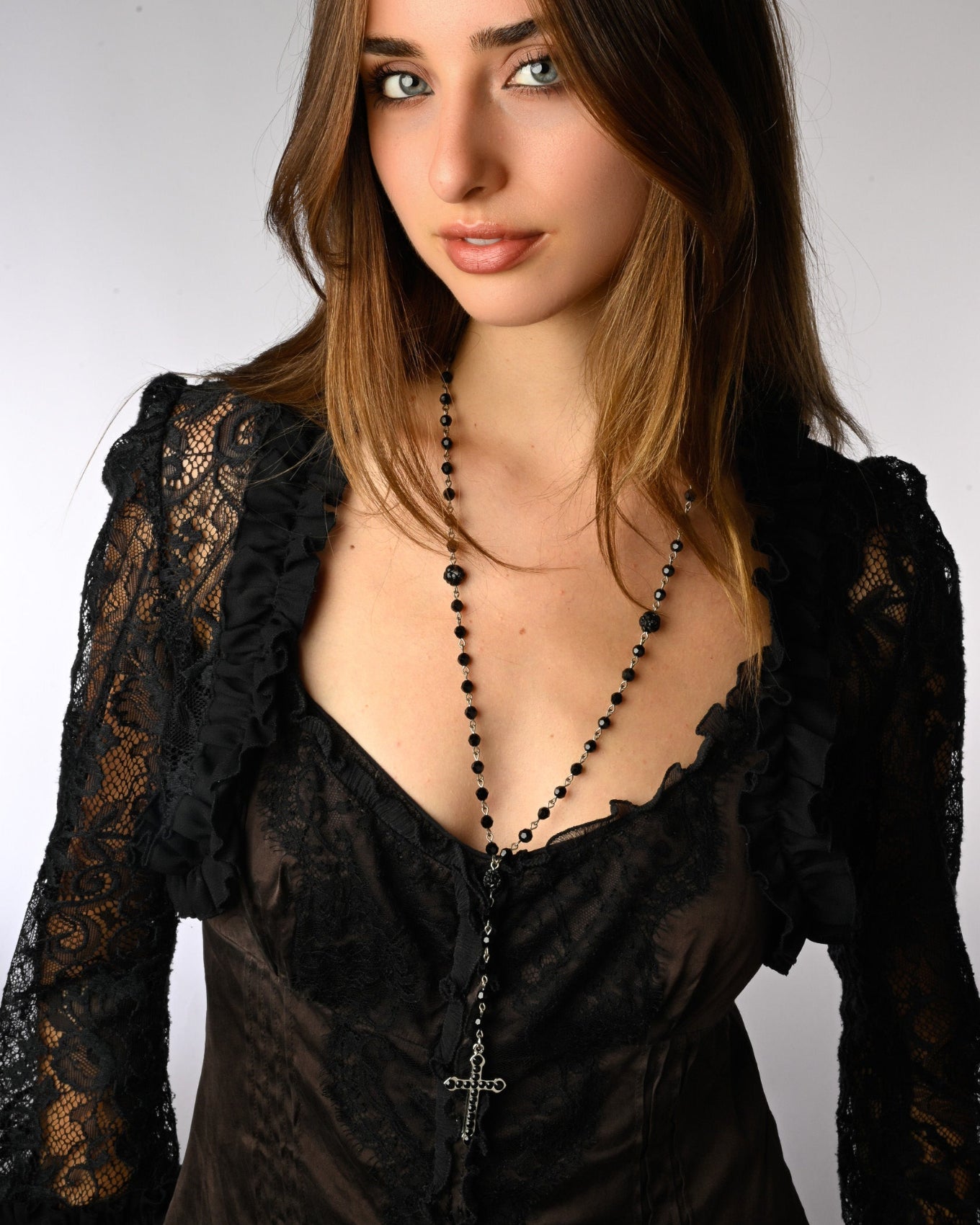 Crystal Rosary Necklace
