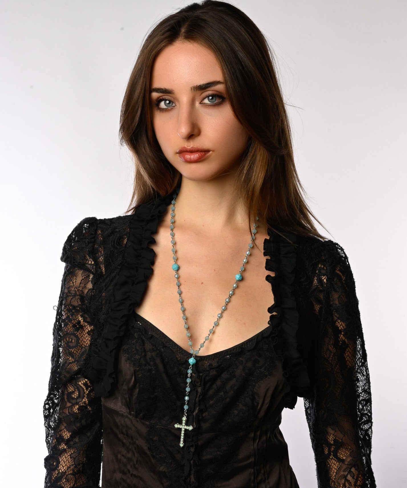 Crystal Rosary Necklace
