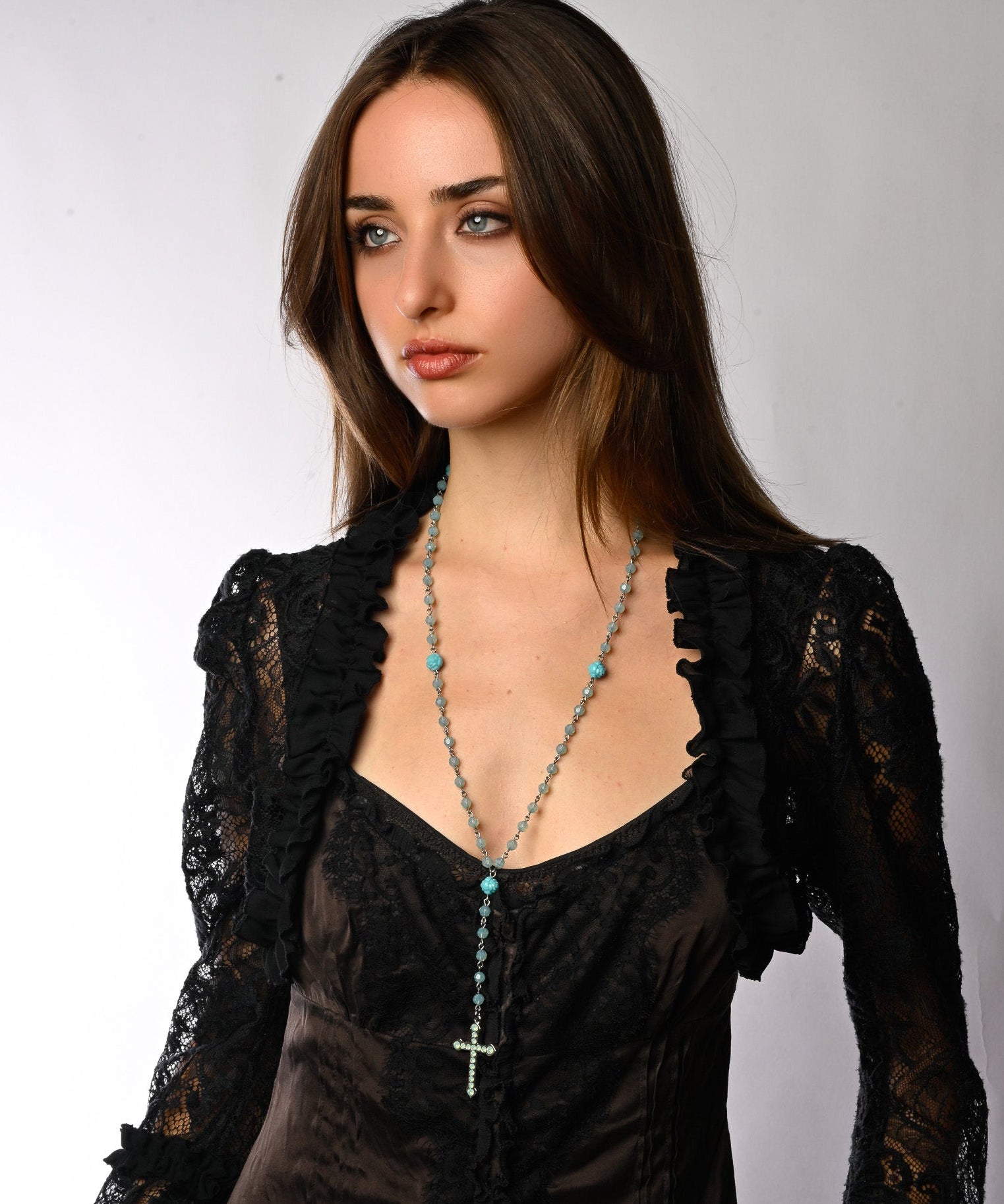 Crystal Rosary Necklace