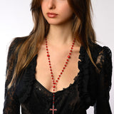 Crystal Rosary Necklace