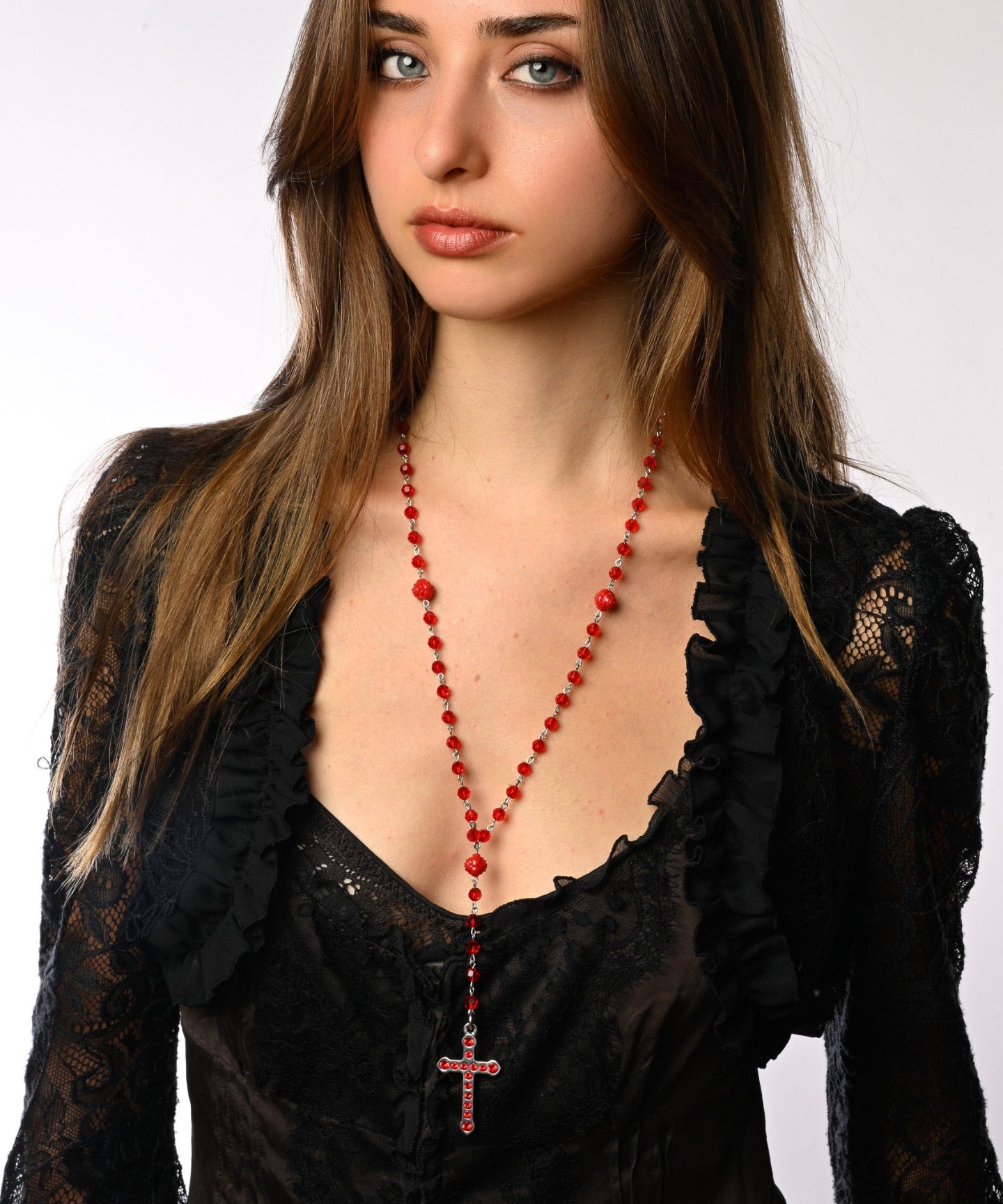 Crystal Rosary Necklace
