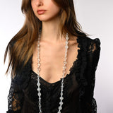 Carved Rose Long Necklace