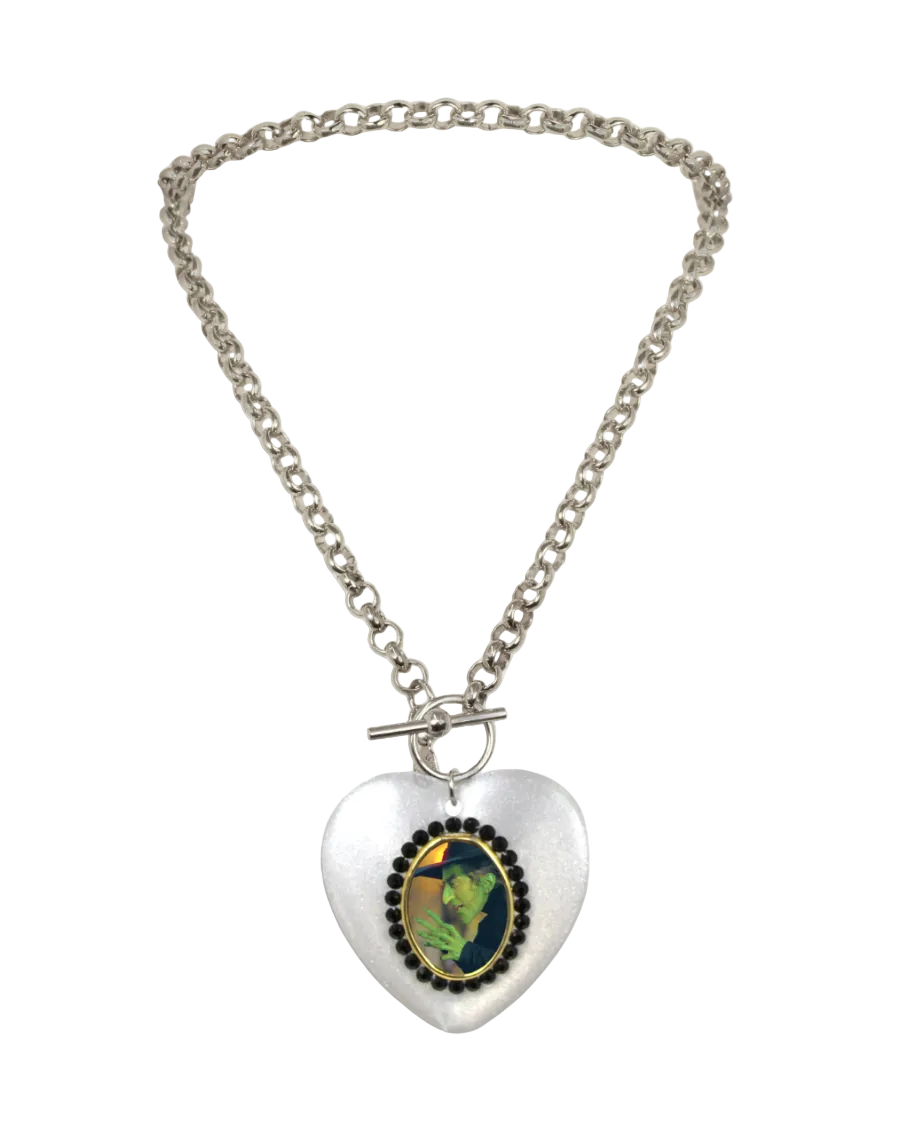 Good & Bad Witch Flip Heart Necklace