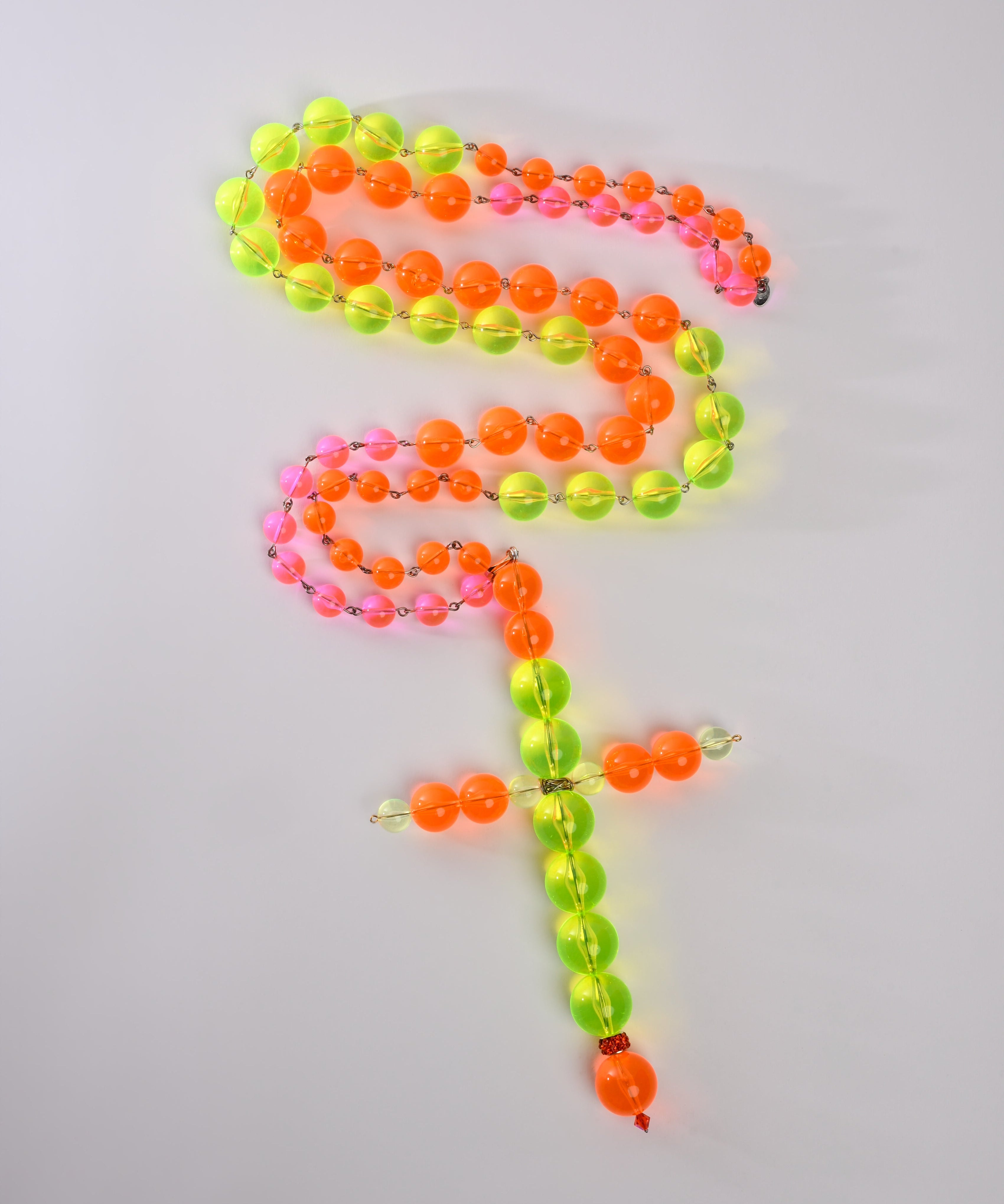 Hardcore Neon Cross Necklace