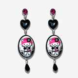 PINK HEAD PORTRAIT MOD EARRINGS