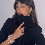 GEM CUT LUCITE BRACELET STACK