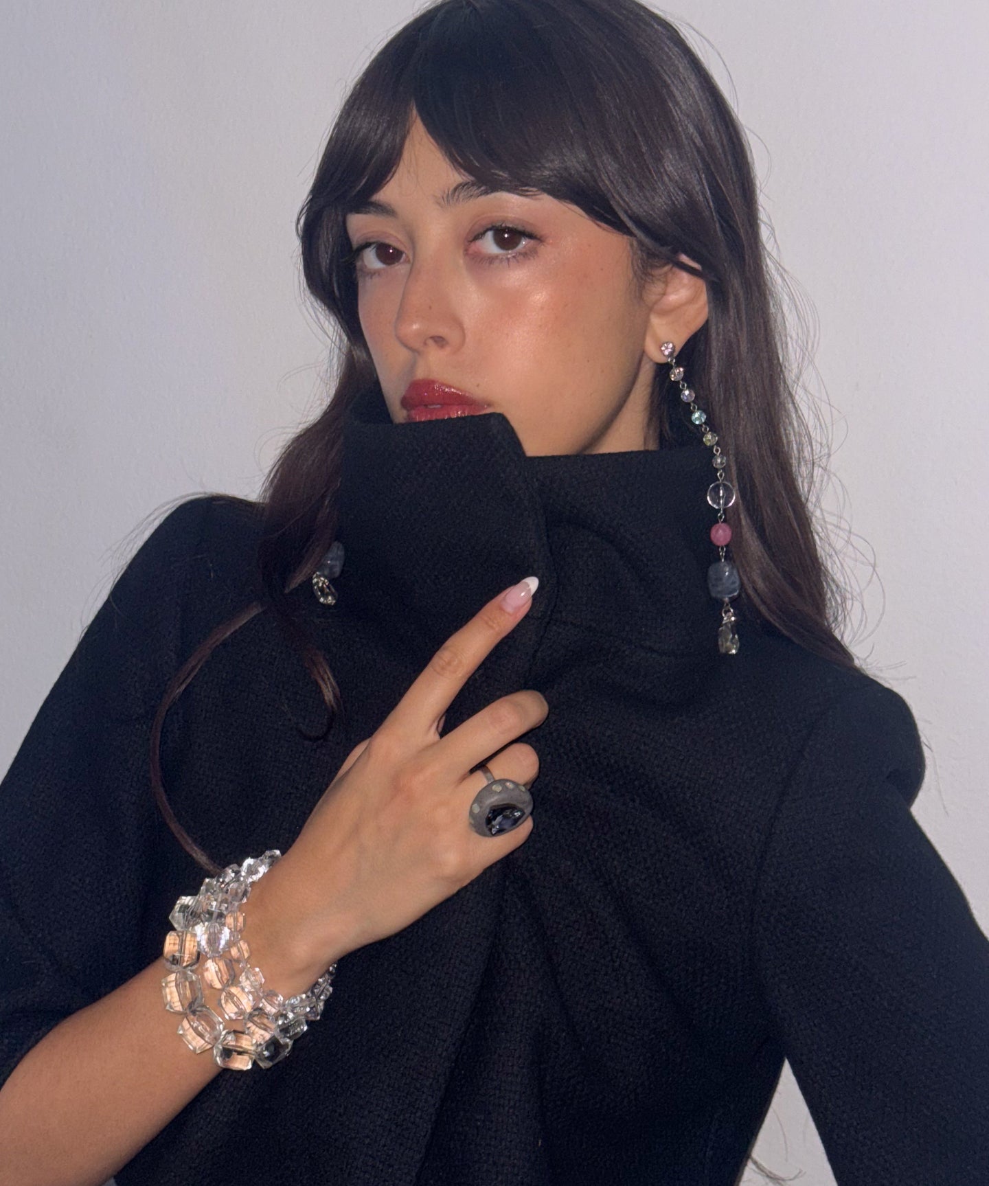 GEM CUT LUCITE BRACELET STACK