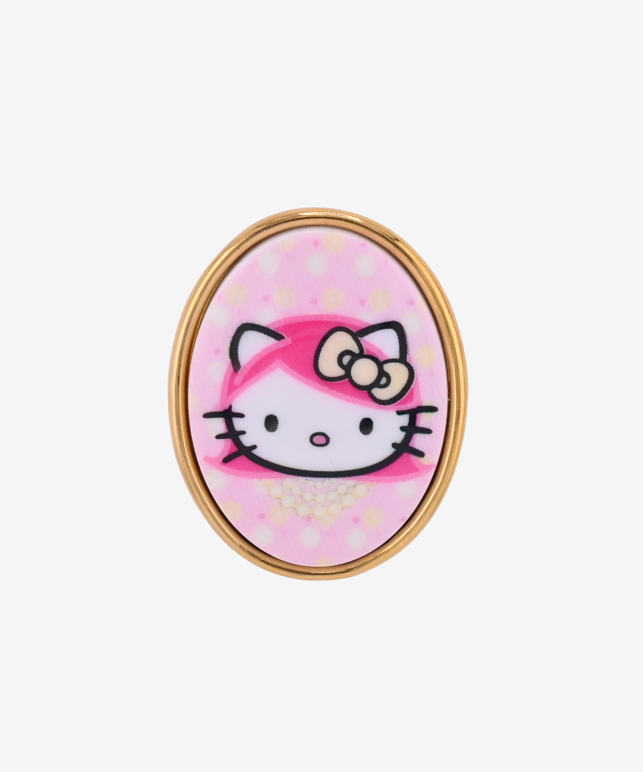 PINK HEAD CAMEO RING