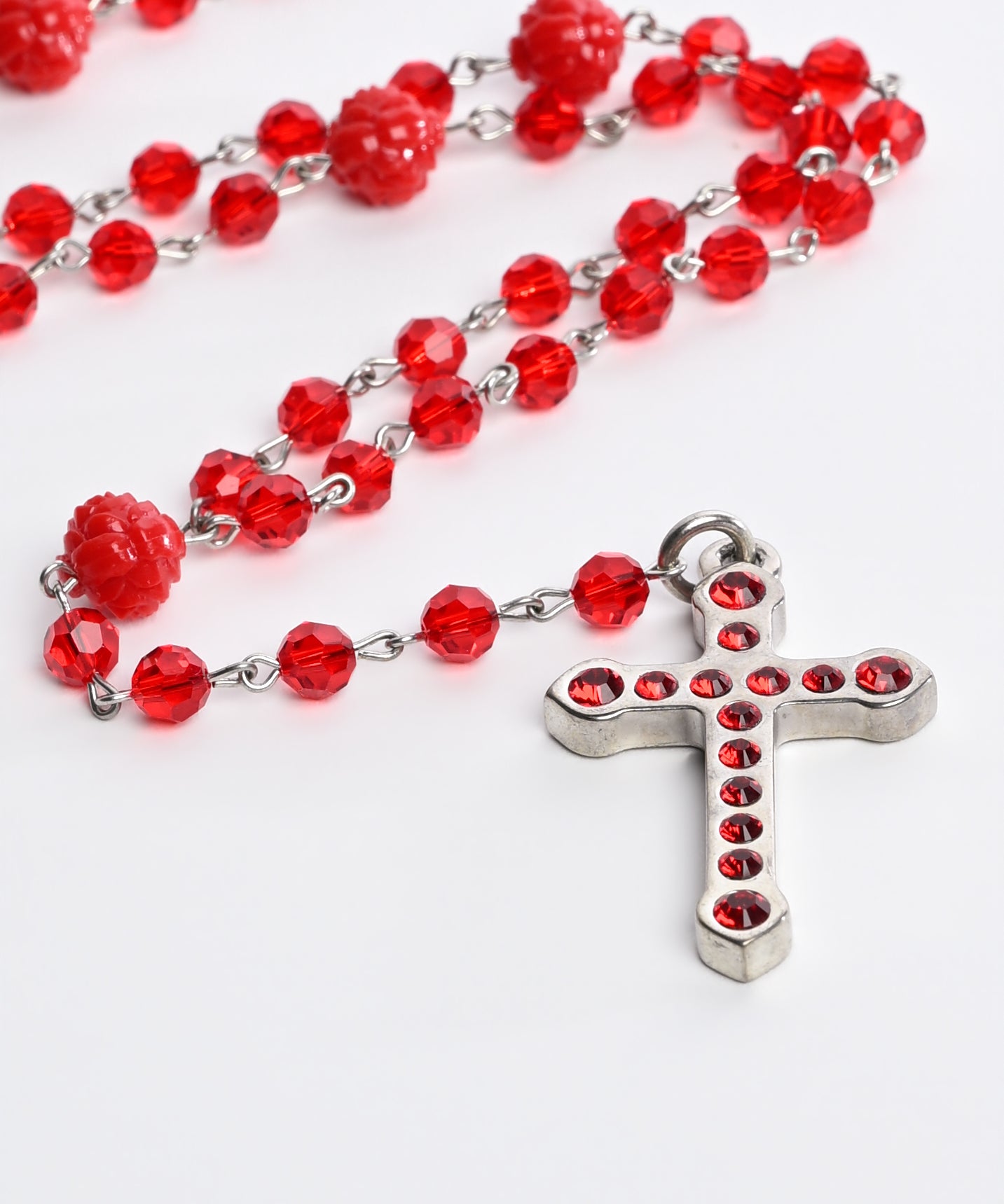 Crystal Rosary Necklace
