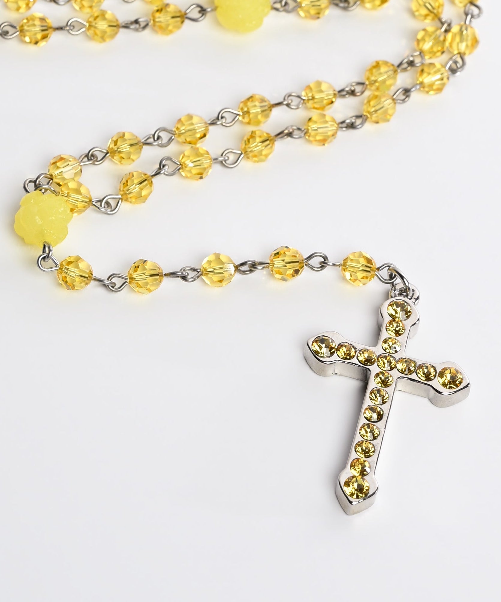 Crystal Rosary Necklace
