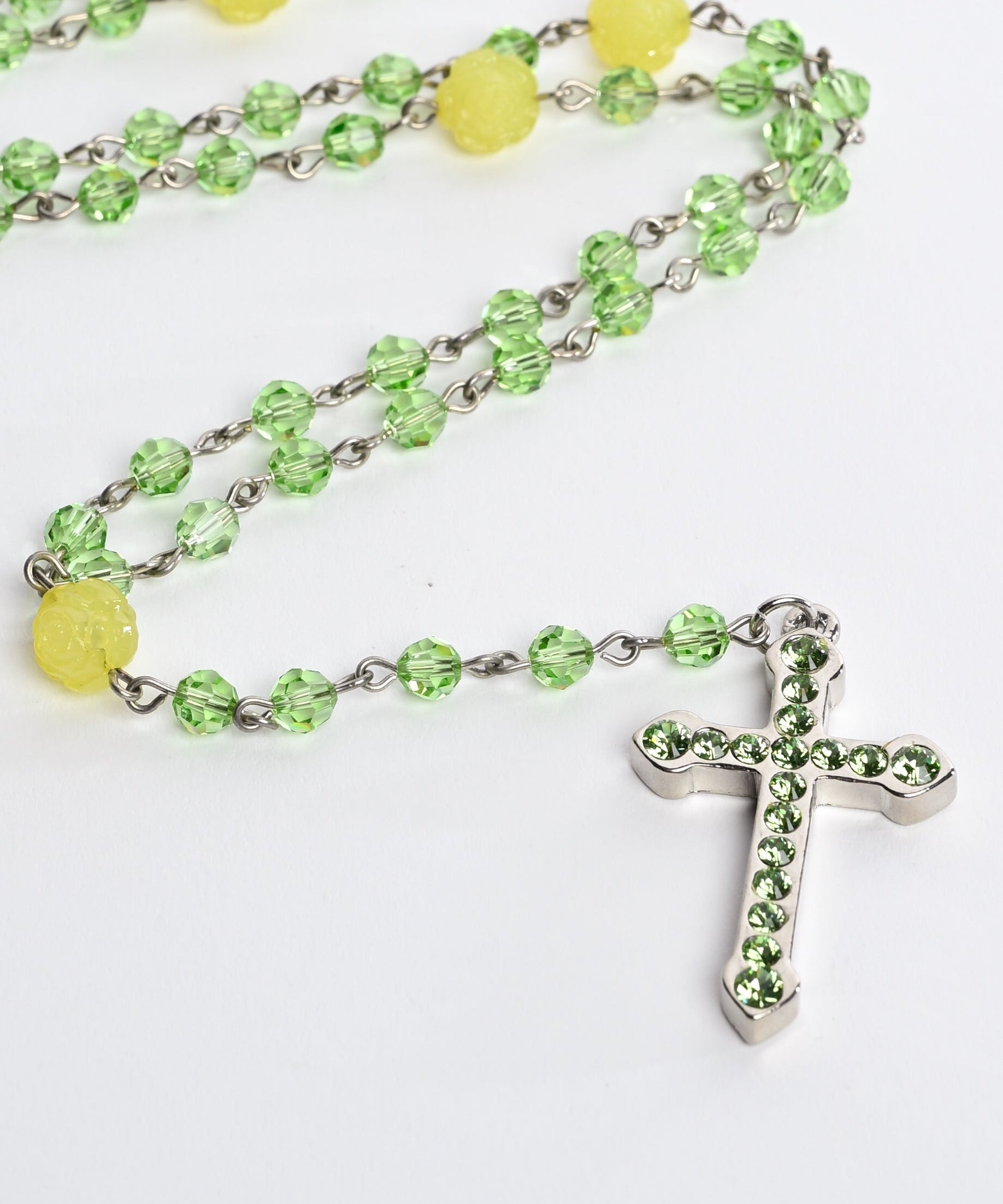 Crystal Rosary Necklace