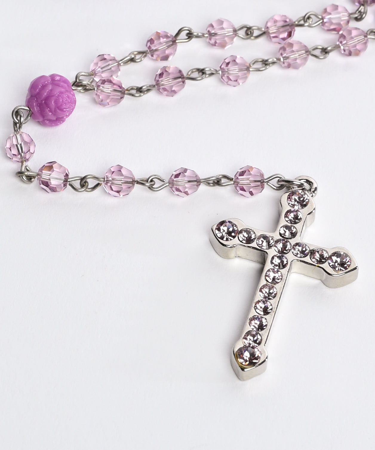 Crystal Rosary Necklace