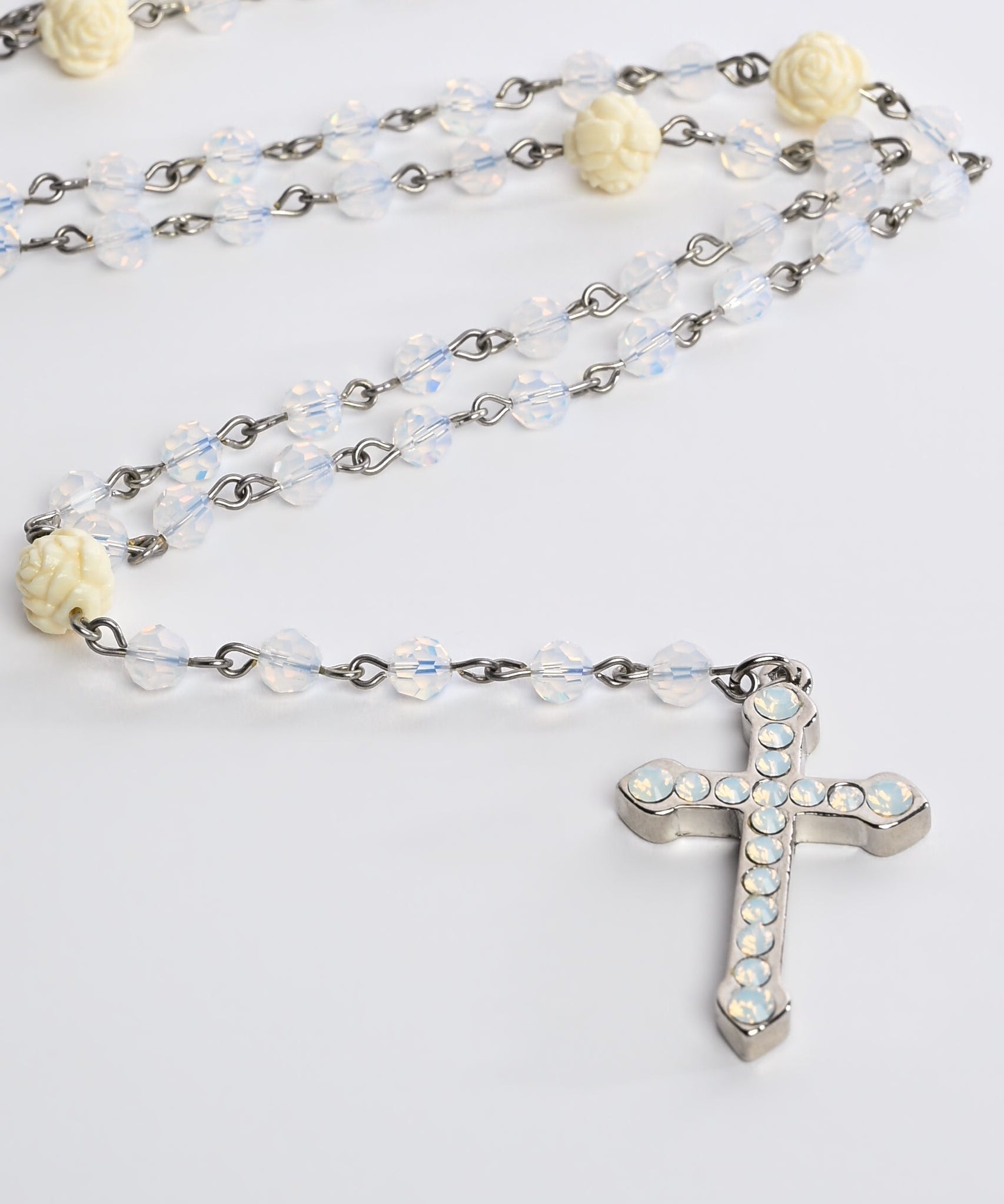 Crystal Rosary Necklace