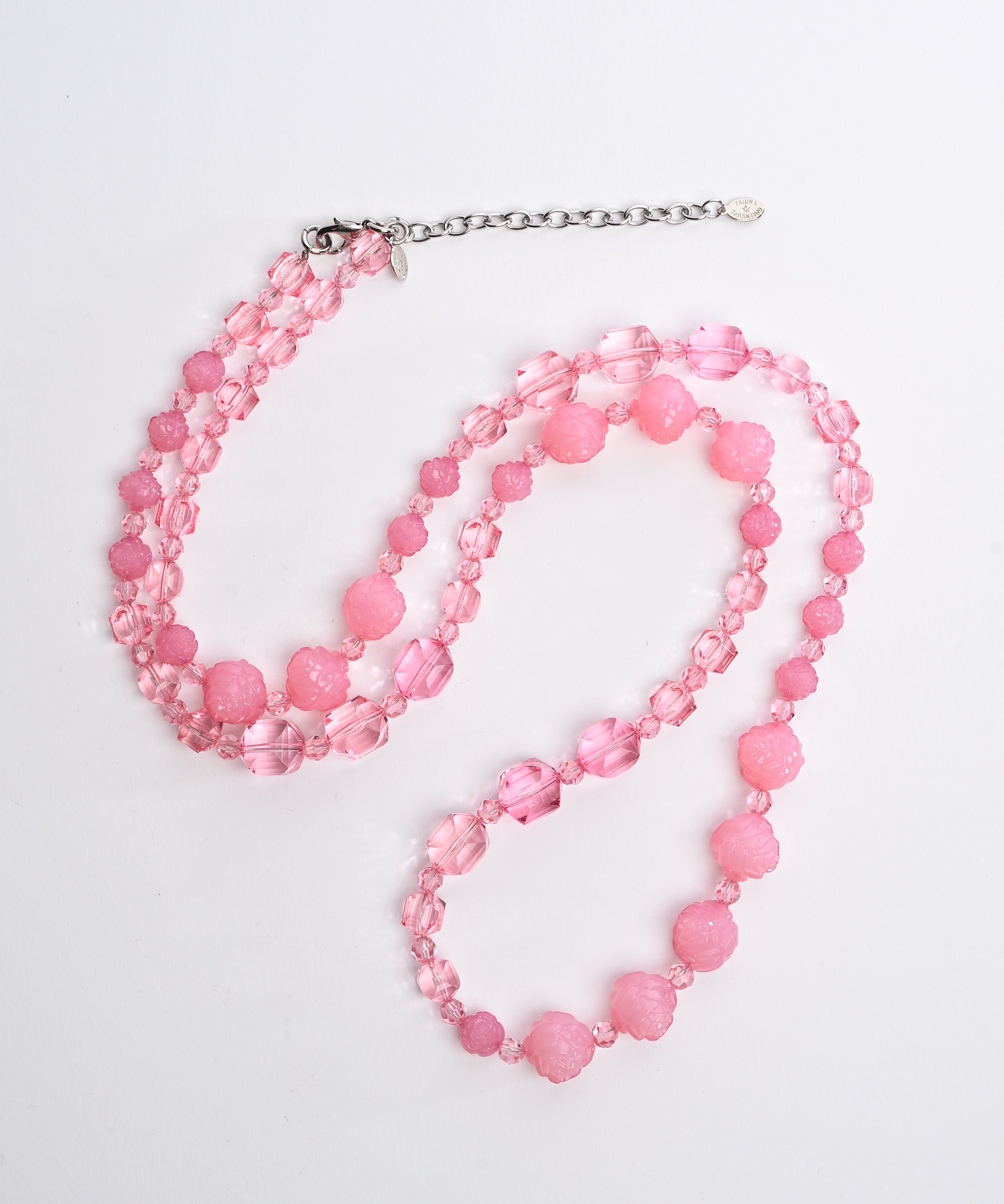 Carved Rose Long Necklace
