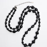 Carved Rose Long Necklace